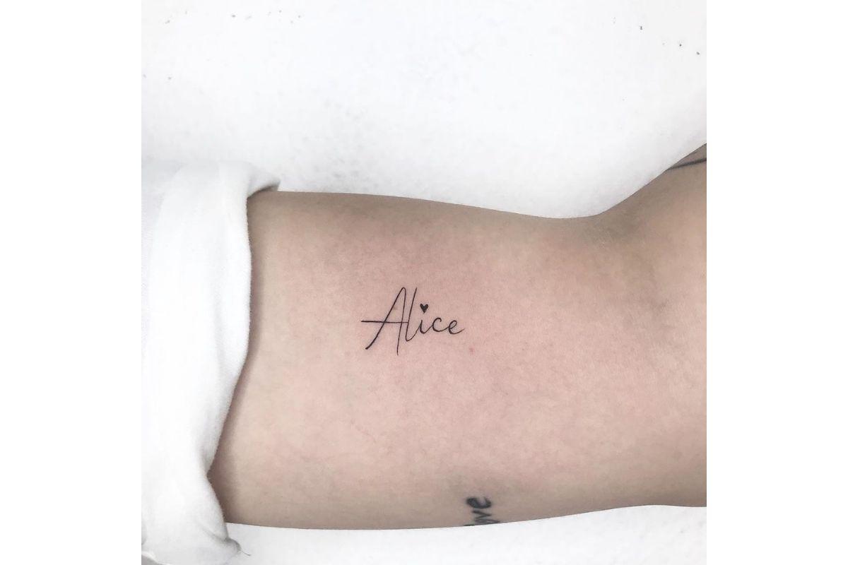 significado tatuagem nome alice masculino