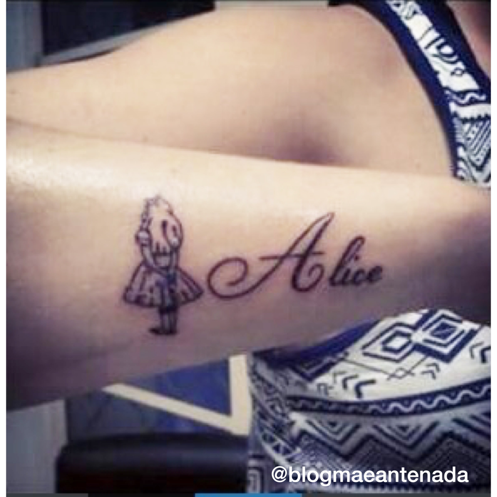 tatuagem nome alice homem