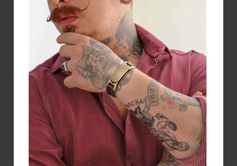 tatuagem colorida old school braço