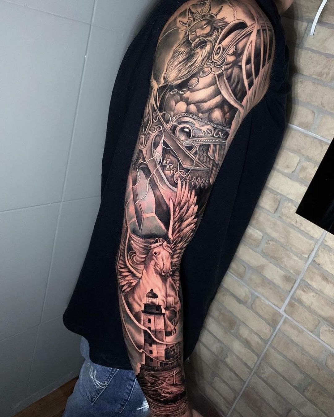 tatuagem old school tigre braço