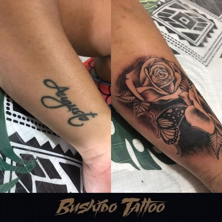 tatuagem masculina para cobrir nome braço
