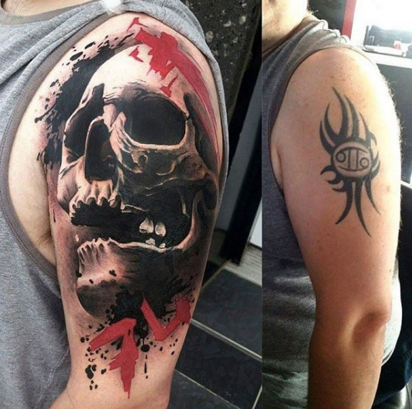 ideias tatuagem cobrir nome braço homem