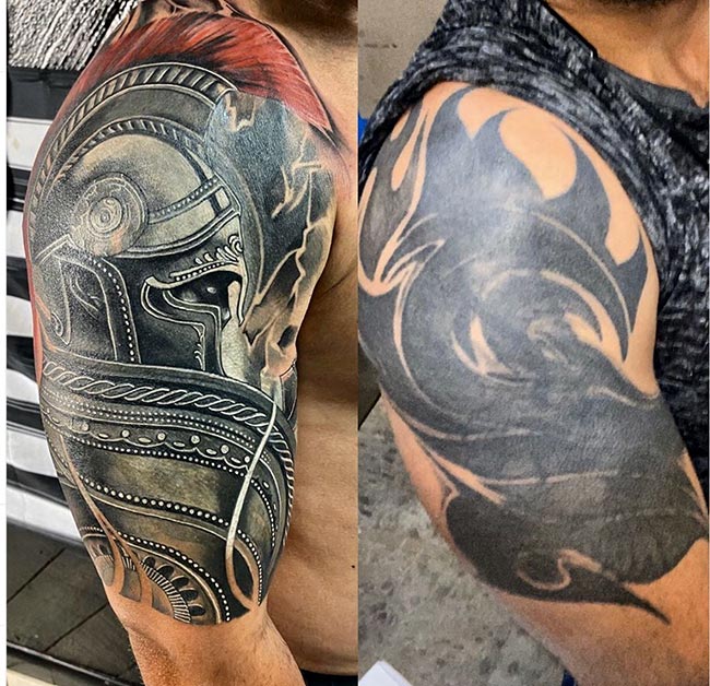 tatuagem de dragão cover up nome masculino