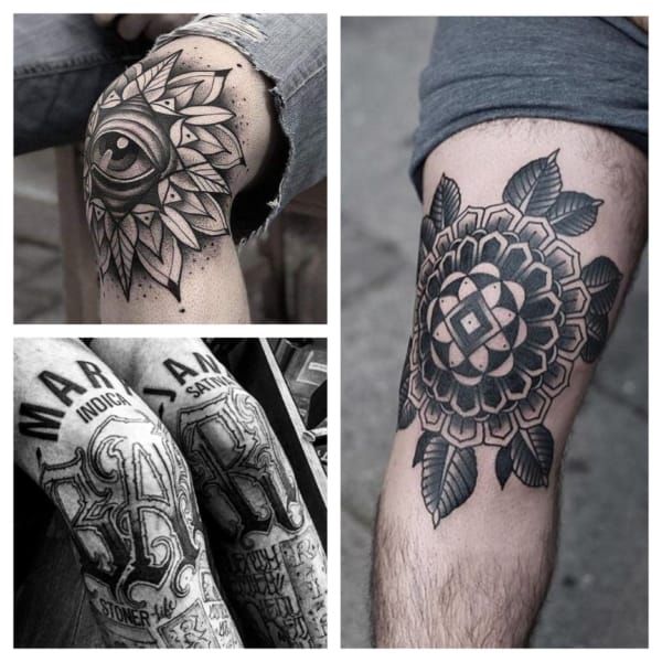 arte corporal joelho