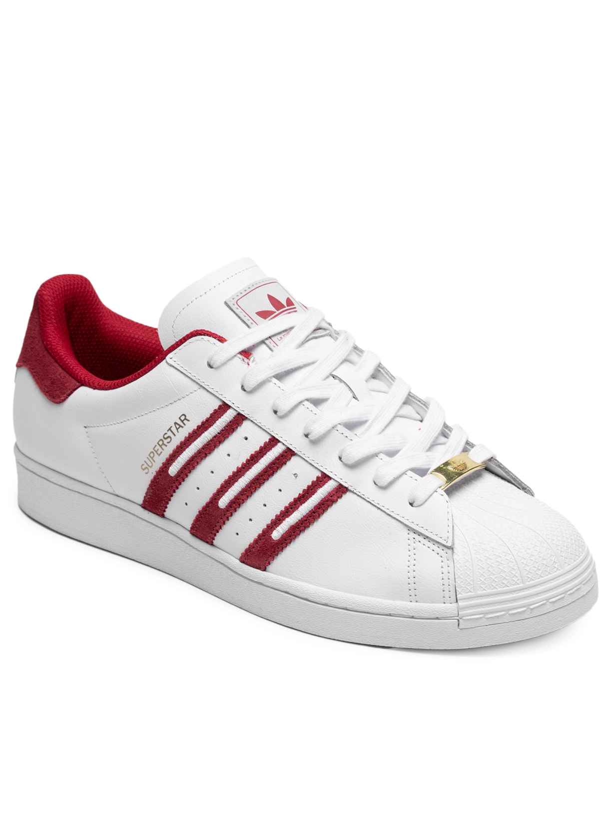 Adidas Superstar Branco Couro Masculino