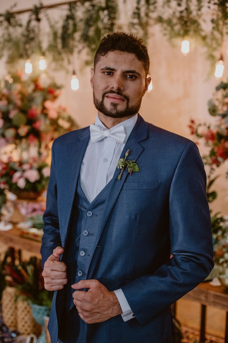 terno azul casual