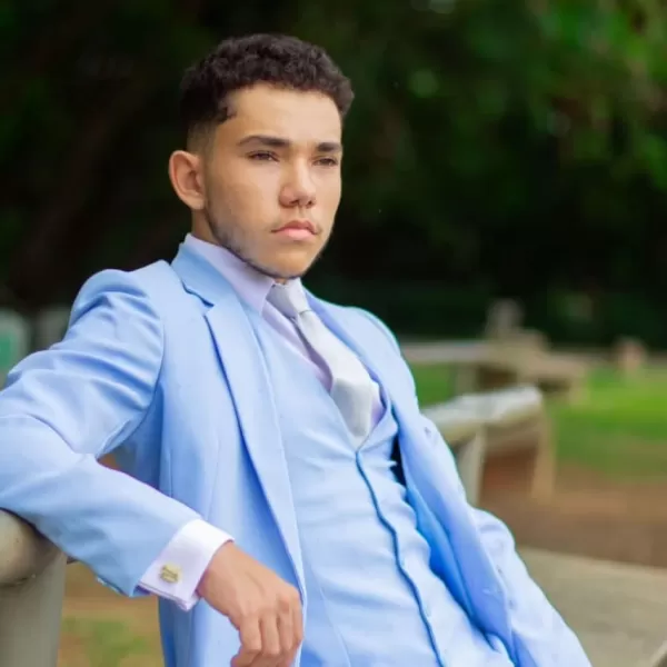 terno azul masculino look