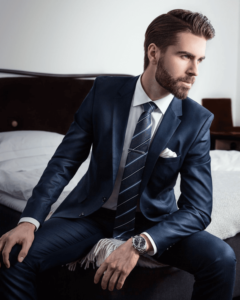 moda masculina terno azul