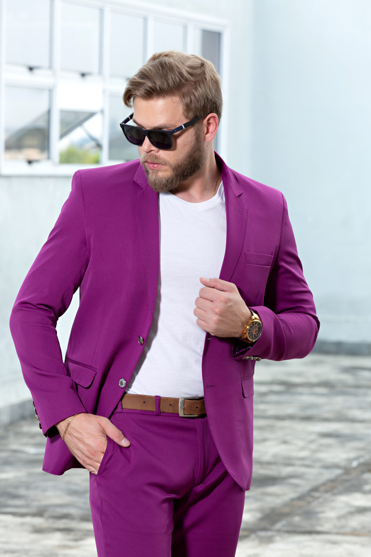 terno lavanda masculino