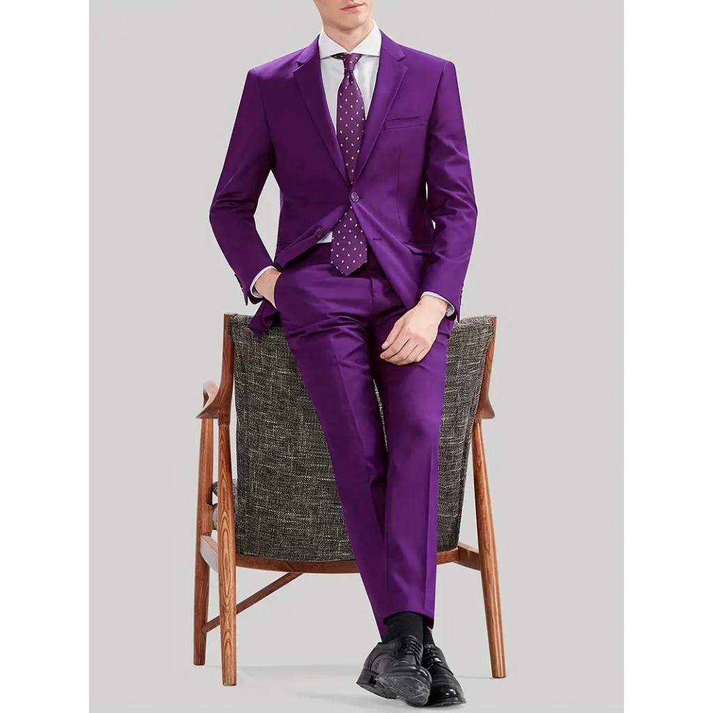 terno slim fit lilás
