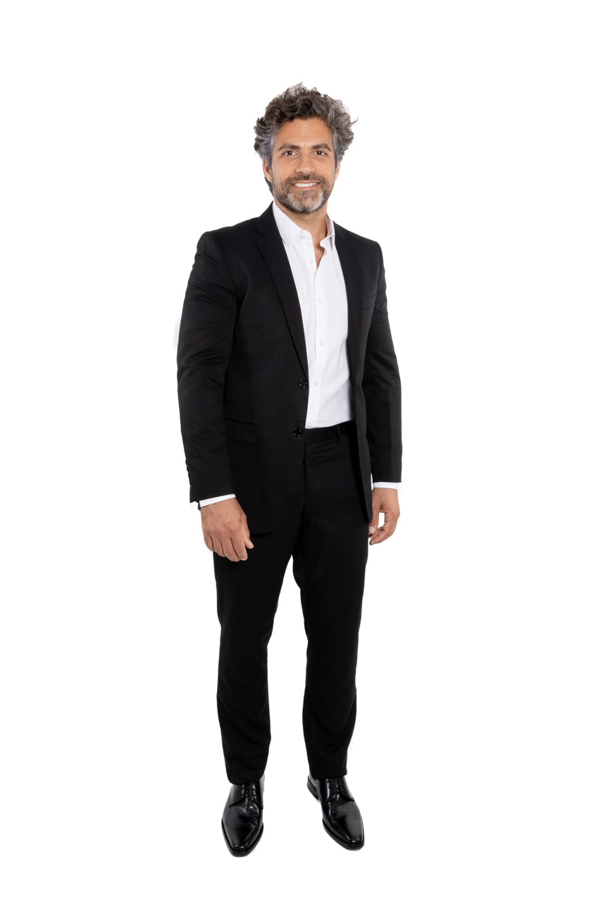 terno preto para trabalho