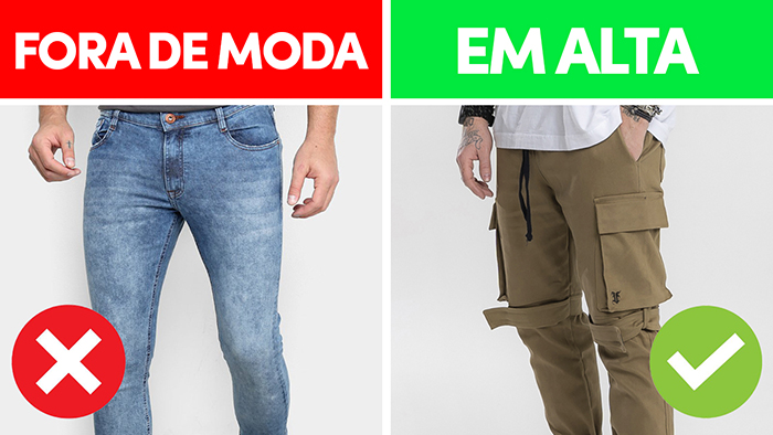 diferença entre calça slim e skinny