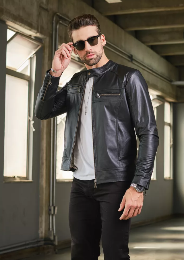 jaqueta masculina couro