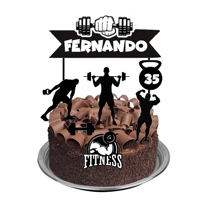 topo de bolo crossfit para imprimir