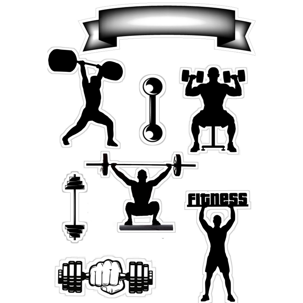 topo de bolo crossfit para imprimir