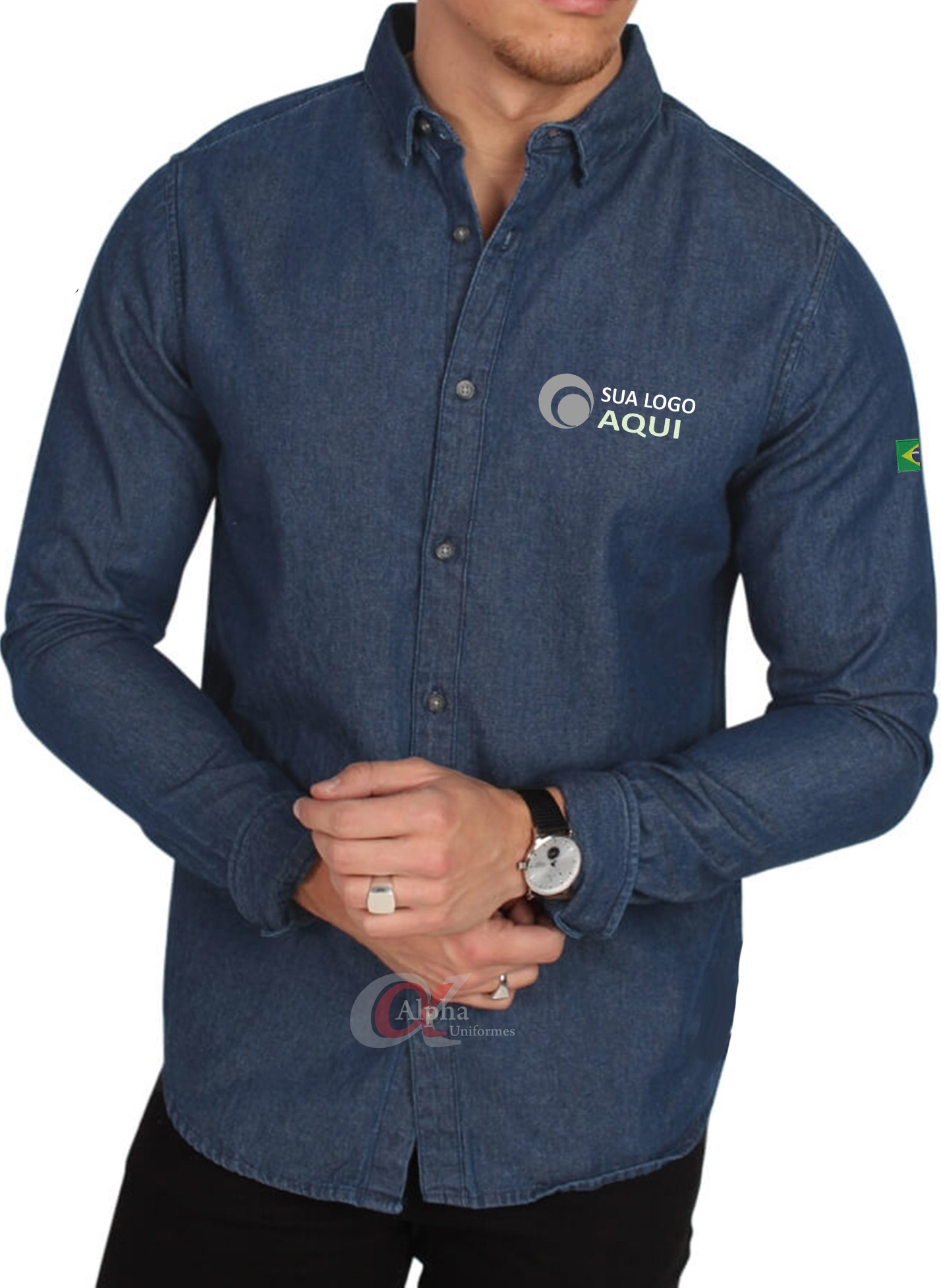 uniforme administrativo masculino cinza